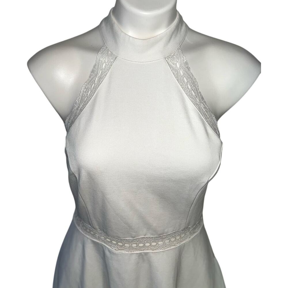 Lulus women’s New white halter reach out my hand skater dress - Picture 2 of 15